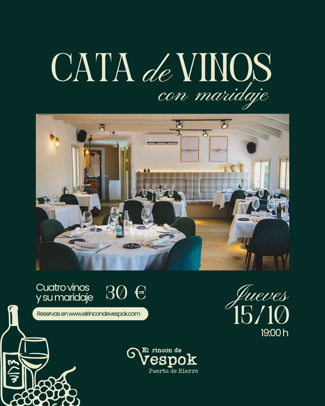 DISFRUTA DE NUESTRA CATA DE VINOS